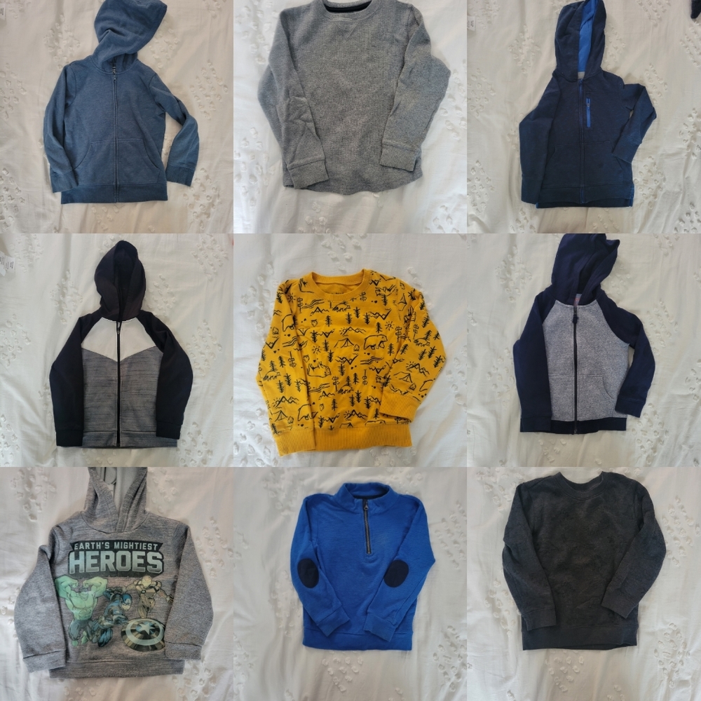5/5t boys assorted sweaters and sweatshirts